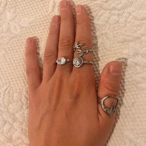 Charmed aroma rings all sterling silver& adding those 3 gold rings